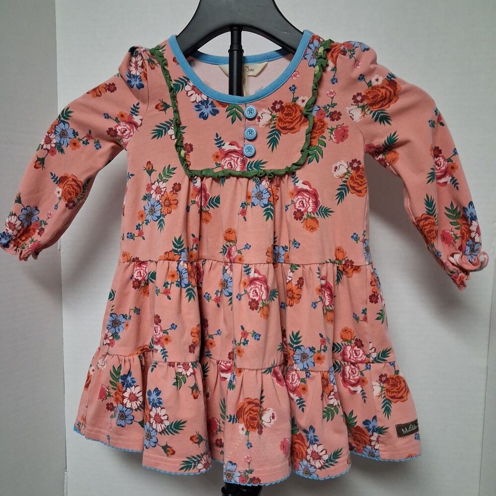 Matilda Jane Learn AS I Go Dress Moments With You Girls 18-24M Pink Floral